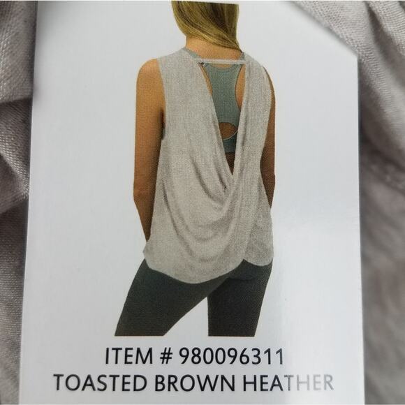 Active Life | Draped Tank Top Heather Grey XXL - Picture 4 of 6